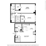 The Allure Stamford (TH3) 2D floorplan - showing two bedrooms and three baths, Stamford, CT