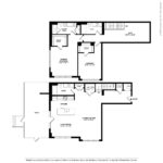 The Allure Stamford (TH4) 2D floorplan - showing two bedrooms and three baths, Stamford, CT