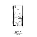 Beacon Harbor Point Stamford Floorplans (S1) Showing one bedroom and one bathroom, Stamford, CT