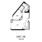 Beacon Harbor Point Stamford Floorplans (A8) Showing one bedroom and one bathroom, Stamford, CT