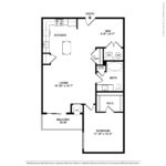 (A8) Harbor Landing 28 Southfield Ave-Stamford, CT floorplans showing one bedroom and one bathroom
