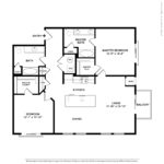 The Curb Norwalk (B2) Floorplans - showing two bedrooms and two bath, Norwalk, CT