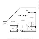 The Curb Norwalk (B3) Floorplans - showing two bedrooms and two bath, Norwalk, CT