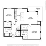 (B3) Harbor Landing 28 Southfield Ave-Stamford, CT Floorplans showing two bedrooms and two bathrooms