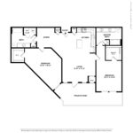 The Curb Norwalk (B5) Floorplans - showing two bedrooms and two bath, Norwalk, CT