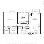 The Curb Norwalk (B6) Floorplans - showing two bedrooms and two bath, Norwalk, CT