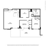 Nv at Harbor Point (TH3) Floorplans - Showing two bed rooms and two bath, Stamford, CT