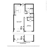 Escape Harbor Point Stamford Floorplans (A3) Showing one bedroom and one bathroom, Stamford, CT