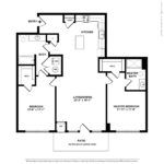 Escape Harbor Point Stamford Floorplans (B4) Showing two bedrooms and two bathrooms, Stamford, CT