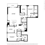 Escape Harbor Point Stamford Floorplans (C4) Showing three bedrooms and two bathrooms, Stamford, CT