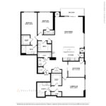 Escape Harbor Point Stamford Floorplans (C3) Showing three bedrooms and two bathrooms, Stamford, CT