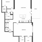 Escape Harbor Point Stamford, CT Floorplans (B9) Showing two bedrooms and two bathrooms