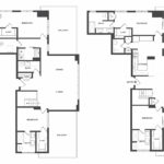 Escape Harbor Point Stamford, CT Penthouse Floorplans (E1) Showing two bedrooms and two bathrooms