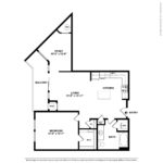 The Curb Norwalk (A4) Floorplans - showing one bedroom and one bath, Norwalk, CT