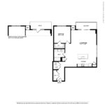 Opus Harbor Point Stamford - Floorplans (A15) Showing one bedroom and one bathroom, Stamford, CT