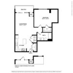 Opus Harbor Point Stamford - Floorplans (A4) Showing one bedroom and one bathroom, Stamford, CT