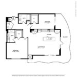 Opus Harbor Point Stamford - Floorplans (B11) Showing two bedrooms and two bathrooms, Stamford, CT