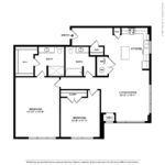 Opus Harbor Point Stamford - Floorplans (B12) Showing two bedrooms and two bathrooms, Stamford, CT