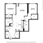 Opus Harbor Point Stamford - Floorplans (B13) Showing two bedrooms and two bathrooms, Stamford, CT