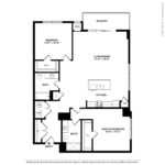 Opus Harbor Point Stamford - Floorplans (B4) Showing two bedrooms and two bathrooms, Stamford, CT