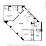 Opus Harbor Point Stamford - Floorplans (C1) Showing two bedrooms and two bathrooms, Stamford, CT