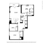 Opus Harbor Point Stamford - Floorplans (C5A) Showing two bedrooms and two bathrooms, Stamford, CT