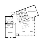 The Curb Norwalk (B10) Floorplans - showing two bedrooms and two baths, Norwalk, CT