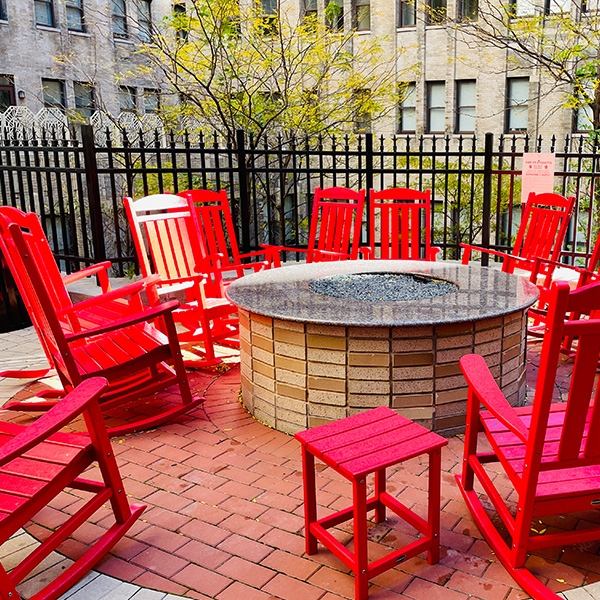 Community Fire Pits at The Beacon Building Jersey City, NJ