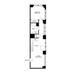 The Beacon Jersey Criterion (A11) Floorplans - Showing one bedroom and one bath, Jersey City, NJ