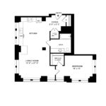 The Beacon Jersey Criterion (A19) Floorplans - Showing one bedroom and one bath, Jersey City, NJ