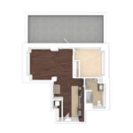 The Beacon Jersey Criterion (A20) Unfurnished Floorplans - Showing one bedroom and one bath, Jersey City, NJ