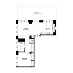 The Beacon Jersey Criterion (A21) Furnished Floorplans - Showing one bedroom and one bath, Jersey City, NJ