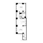 The Beacon Jersey Criterion (A28) Floorplans - Showing one bedroom and one bath, Jersey City, NJ