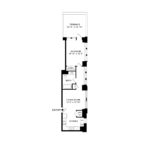 The Beacon Jersey Criterion (S5) Floorplans - Showing one bedroom and one bath, Jersey City, NJ