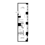 The Beacon Jersey Criterion (A6) Floorplans - Showing one bedroom and one bath, Jersey City, NJ