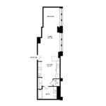 The Beacon Jersey Criterion (S10) Floorplans - Showing one bedroom and one bath, Jersey City, NJ