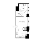 The Beacon Jersey Criterion (S4) Floorplans - Showing one bedroom and one bath, Jersey City, NJ