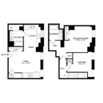 The Beacon Jersey Hague (B10) Floorplans - Showing two bedrooms and two bath, Jersey City, NJ