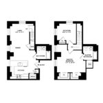 The Beacon Jersey Hague (B11) Floorplans - Showing two bedrooms and two bath, Jersey City, NJ