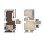 The Beacon Jersey Hague (B11) Unfurnished Floorplans - Showing two bedrooms and two bath, Jersey City, NJ