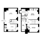 The Beacon Jersey Hague (B13) Floorplans - Showing two bedrooms and two bath, Jersey City, NJ