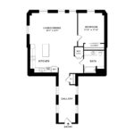 The Beacon Jersey Orpheum (A9) Floorplans - Showing one bedroom and one bath, Jersey City, NJ