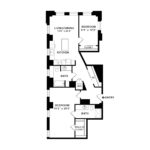 The Beacon Jersey Orpheum (B2) Floorplans - Showing two bedrooms and two bath, Jersey City, NJ