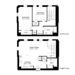 The Beacon Jersey Orpheum (BT1) Floorplans - Showing two bedrooms and two bath, Jersey City, NJ