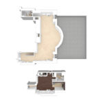 The Beacon Jersey Paramount (A18-x) Unfurnished floorplans - Showing two bedrooms and two bath Jersey City, NJ