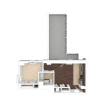 The Beacon Jersey Paramount (A5) Showing one bedrooms and one bath Jersey City, NJ unfurnished floorplans
