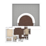 The Beacon Jersey Paramount (A8) Unfurnished Floorplans - Showing one bedroom and one bath, Jersey City, NJ