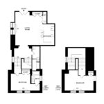 The Beacon Jersey Paramount (B6X) Floorplans - Showing two bedroom and two bath, Jersey City, NJ