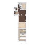 The Beacon Jersey Tower (B3) Unfurnished Floorplans - Showing two bedrooms and two bath, Jersey City, NJ