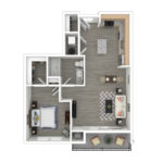 Anthem Harbor Point Stamford, CT Furnished Floorplans (A2) Showing one bedrooms and one bathrooms